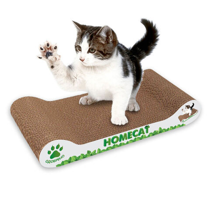 HOMECAT Мятная волна Когтеточка для кошек из гофрокартона, 48*25*8 см