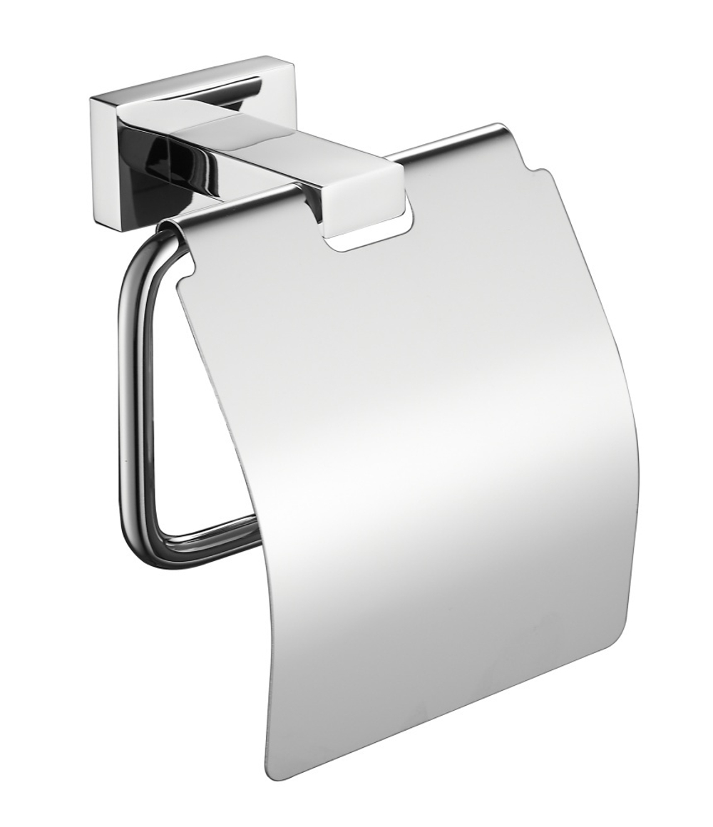 5009 Держатель для туалетной бумаги с крышкой (ХРОМ) ViEiR  (40/1шт)