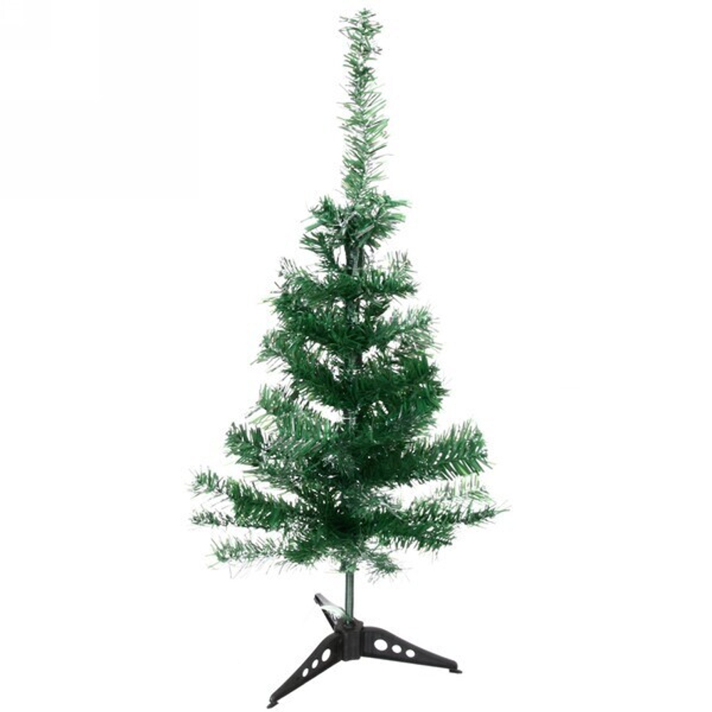 Ёлка «Серебряная дымка» 60 см, ПВХ зеленый с серебром (60 веток)