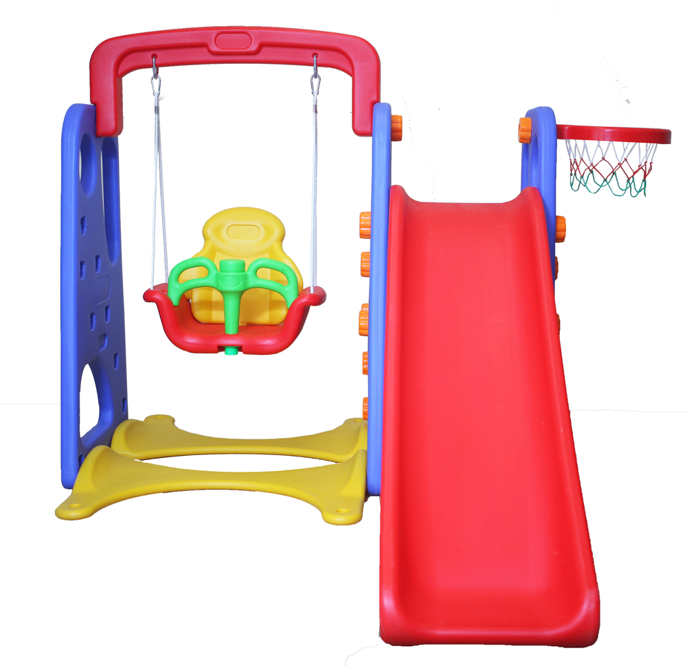Детский комплекс Капризун с качелями и прямой горкой