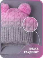 Шапка для девочки осенняя вязаная и снуд