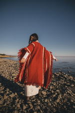 Berber пальто-пончо (красная охра)