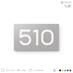 Номер на дверь 510, табличка на дверь для офиса, квартиры, кабинета, аудитории, склада, серая 120х70 мм, Айдентика Технолоджи