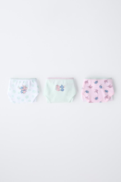 ZARA НАБОР ИЗ ТРЕХ ТРУСОВ С ПРИНТОМ «ЛИЛО И СТИЧ» © DISNEY, РОЗОВЫЙ