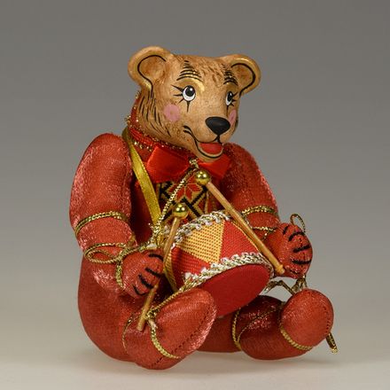 Ёлочная игрушка Медвежонок с барабаном