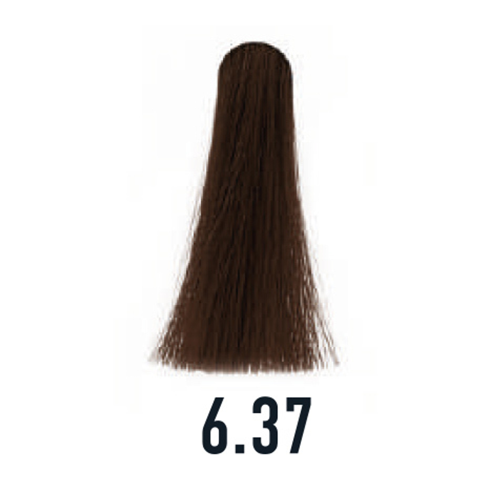 6.37 крем-краска ICE Permanent темный блонд золотисто-шоколадный - 100 мл.