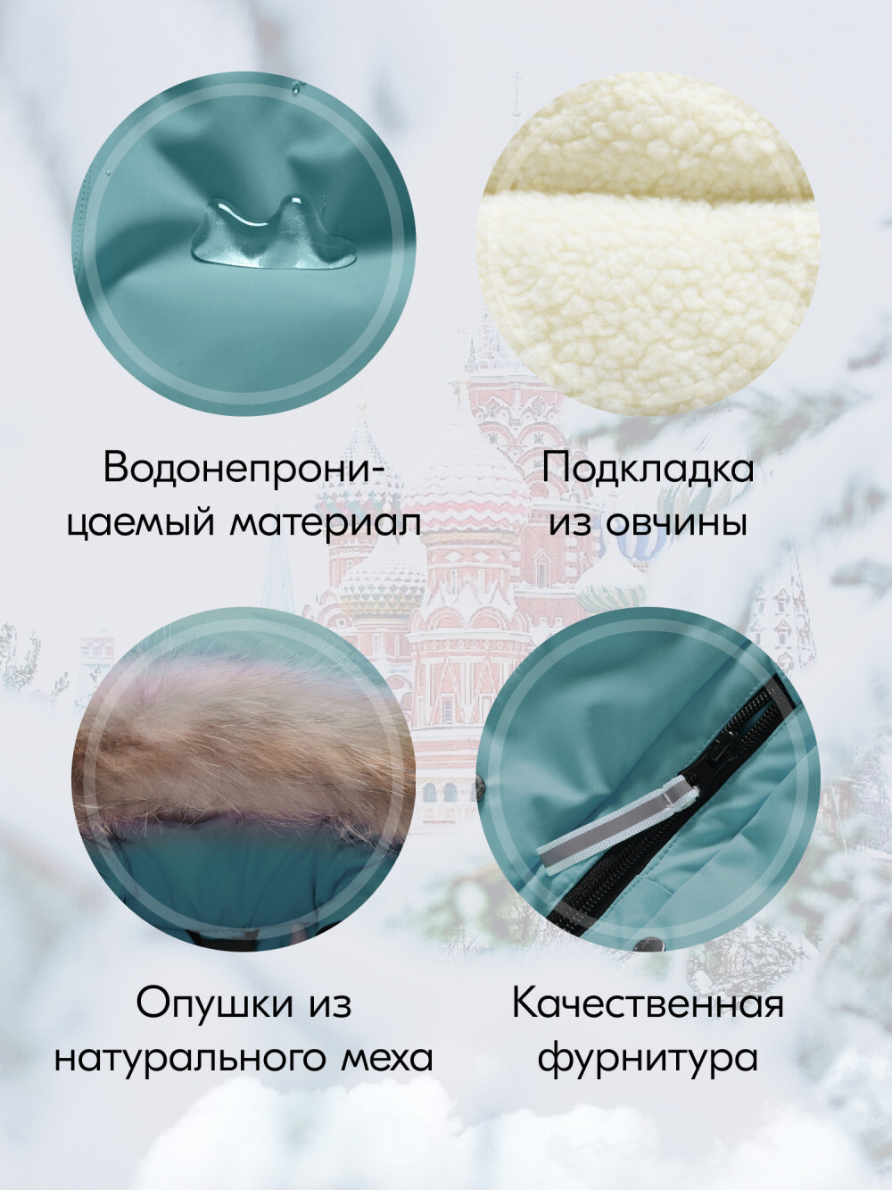 Куртка парка зимняя детская подростковая для девочки с капюшоном и мехом зеленого цвета 9444Z