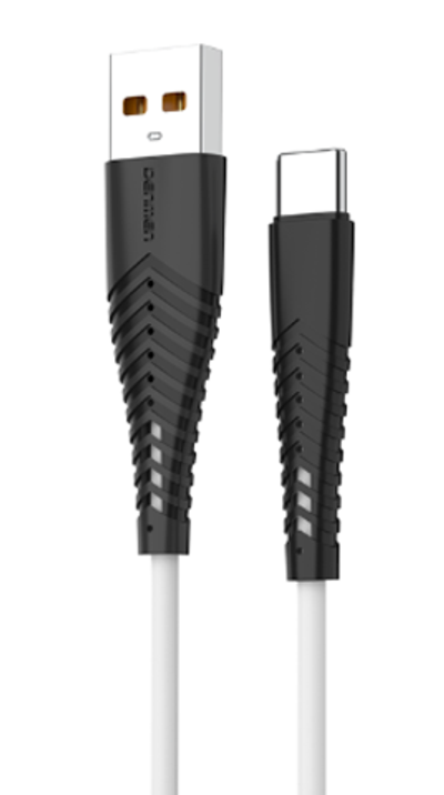 Кабель DENMEN D19T USB-Type-C 2.4A 1м Silicone White