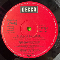 Винтажная виниловая пластинка LP Сборник Stereo A La Carte Mack The Knife (Germany 1968)