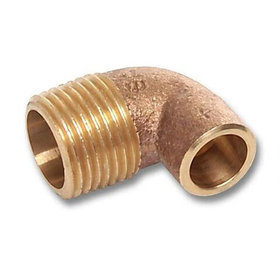 Угольник под пайку переходной наружная резьба для медных труб SANHA 28 х 1* (ВП - НР)