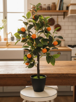 Искусственное дерево Мандарин 70см в кашпо