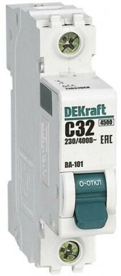Выключатель автоматический DEKraft 1Р 32А C ВА-101 4,5кА