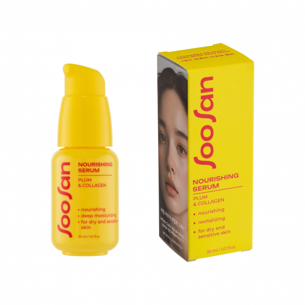 SOOSAN Nourishing Serum with Plum & Collagen Питательная сыворотка для лица с экстрактом сливы и коллагеном для сухой кожи 30мл