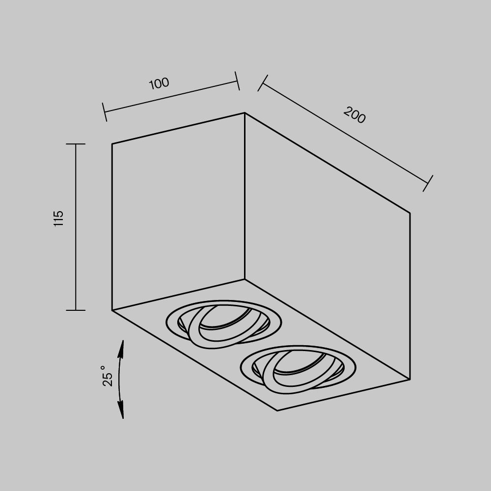 Потолочный светильник Maytoni Atom C017CL-02B