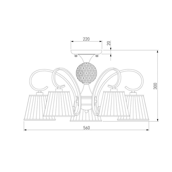 Потолочная люстра Eurosvet 60088/5 хром