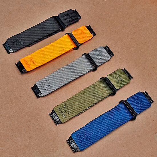 Нейлоновый ремешок Hemsut Rugged 22 мм для Garmin Fenix 7 6 5, Epix Gen 2 47mm, MARQ, Instinct, Forerunner (Оранжевый)