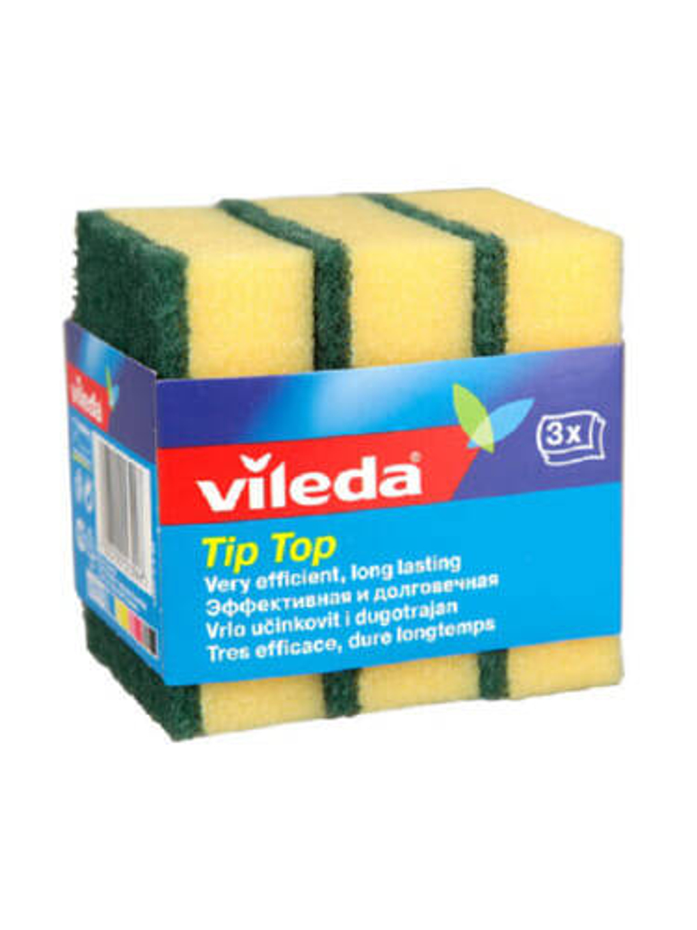 Губка Vileda TipTop классическая 3 штуки.