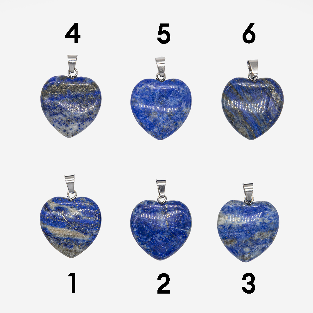 Подвеска-сердечко из натурального лазурита, 20*20мм