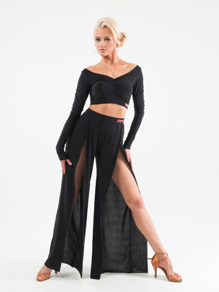 Брюки с разрезами на запах