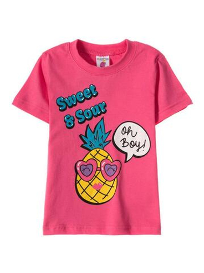 футболка д/дев "Sweet&sour" р.86 роз (Sladik Mladik) SH399, 1 шт.