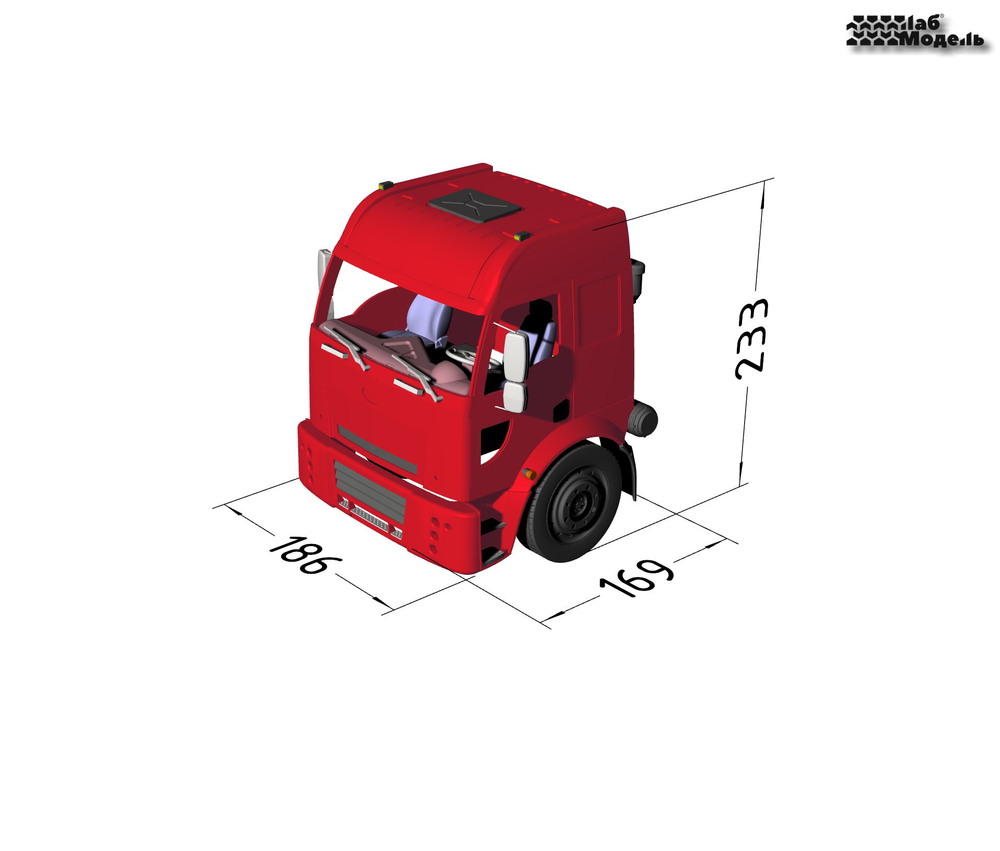 Кабина Ford Cargo. Масштаб 1:14