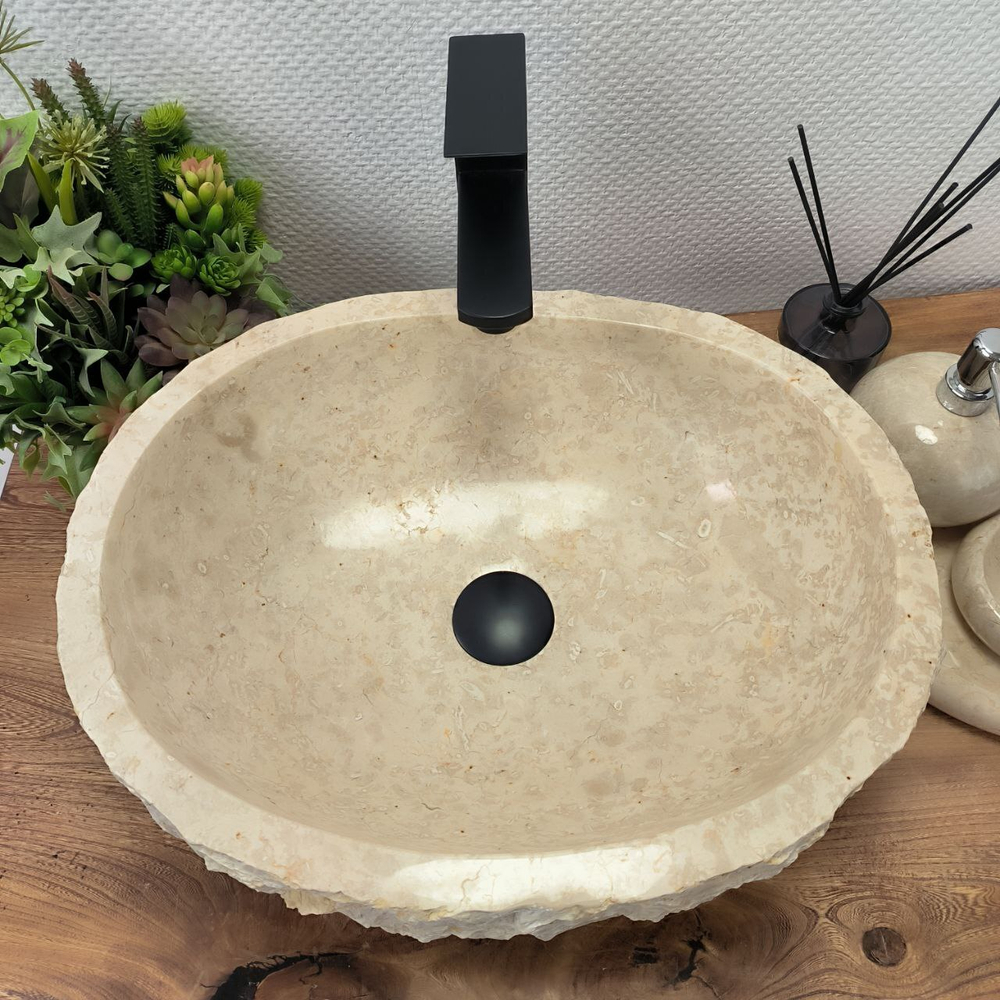 Раковина из мрамора Erozy Cream EM-62661 (48*39*15) 124