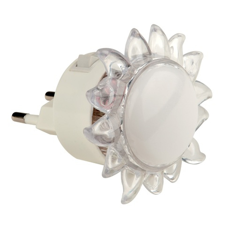 DTL-308-Подсолнух-RGB-4LED-0.5W Светильник-ночник. Выключатель на корпусе. Блистер