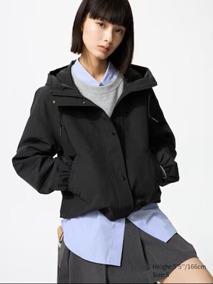 UNIQLO Короткая парка, черный