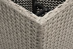 "Капучино" кашпо для цветов плетеное из искусственного ротанга, цвет бежевый