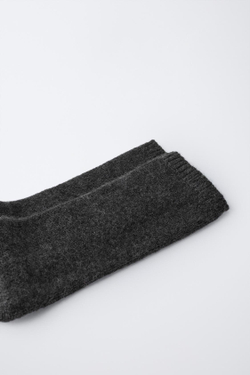 ZARA НОСКИ ИЗ 100% КАШЕМИРА, АНТРАЦИТОВО-СЕРЫЙ