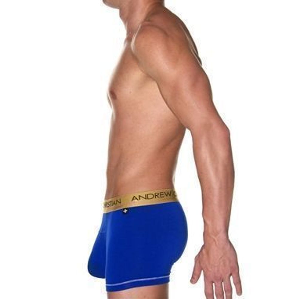 Мужские трусы боксеры синие Andrew Christian Infinity Boxer Navy AC26