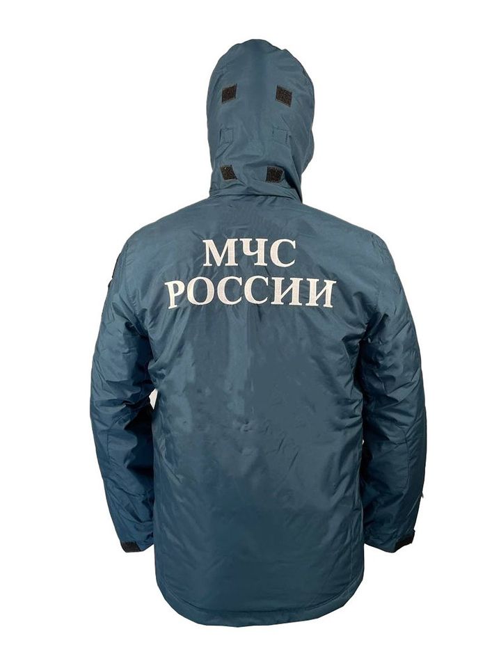 Куртка МЧС демисезонная удлиненная с шевронами (рип-стоп/стяжка)