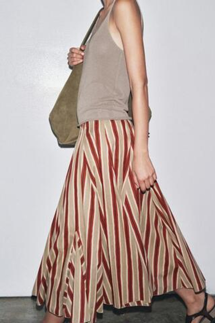 ZARA ЮБКА-МИДИ В ПОЛОСКУ — ZW COLLECTION, ПОЛОСКИ