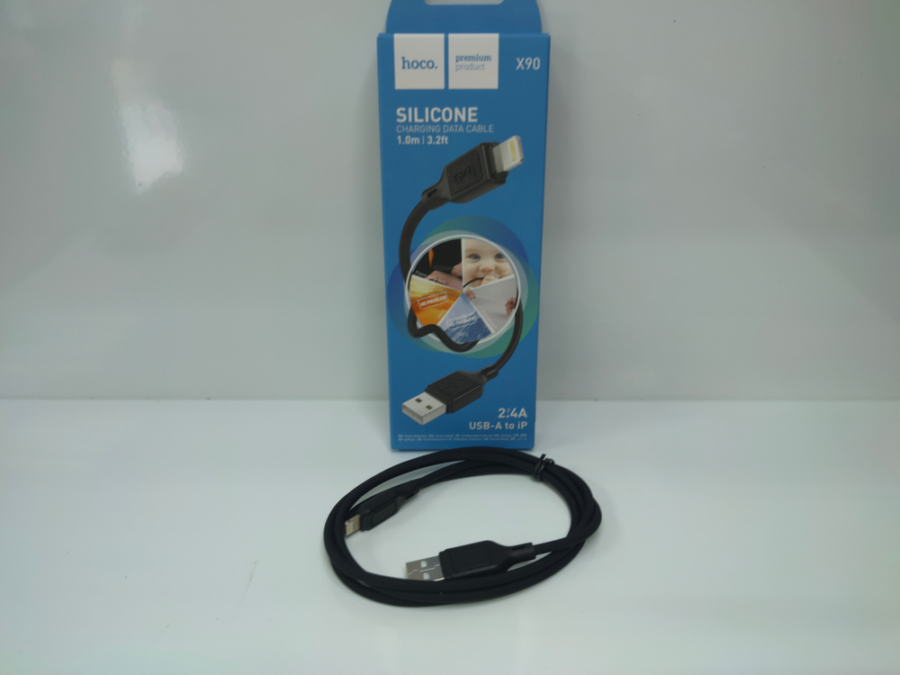 Кабель Lightning Hoco X90 (2.4A,1m) black