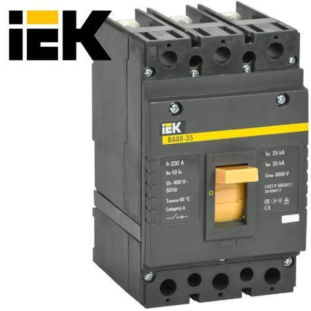 Автоматический выключатель IEK ВА88-35, 3-Р 200А, 35КА