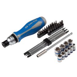 KING TONY (2539MRV04) Набор вставок (бит) 1/4", PH, PZ, Hex, Torx, Slotted, 39 предметов