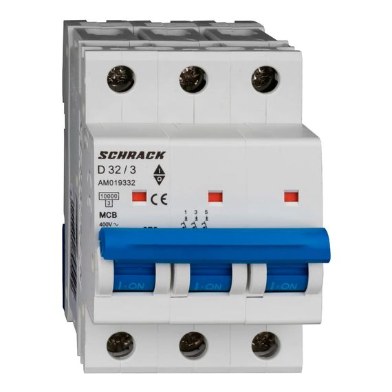 Автоматический выключатель Schrack Technik 3P D 32A 10kA Amparo AM019332--