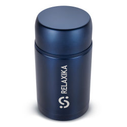 Термос для еды Relaxika 301 (1 литр), темно-синий