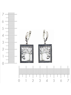 Длинные серьги из серебра 49311