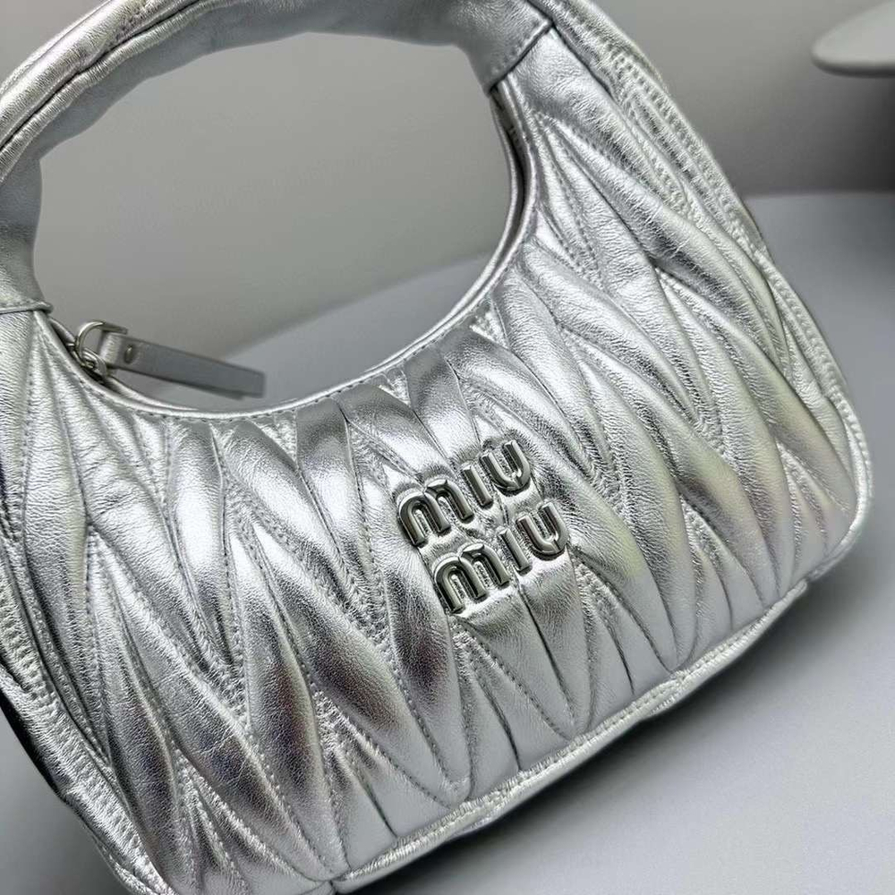 Miu Miu Wander matelassé mini hobo bag