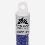Японский бисер TOHO Round 8/0 (№28), с внутренним серебрением, прозрачный