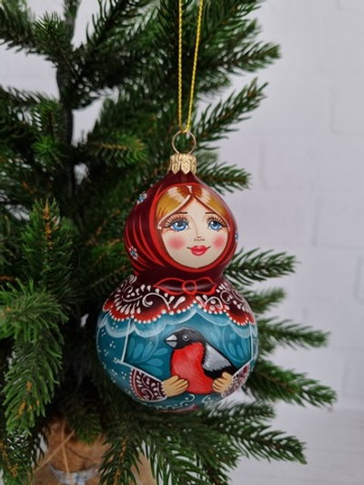 Матрешка стеклянная Мариночка