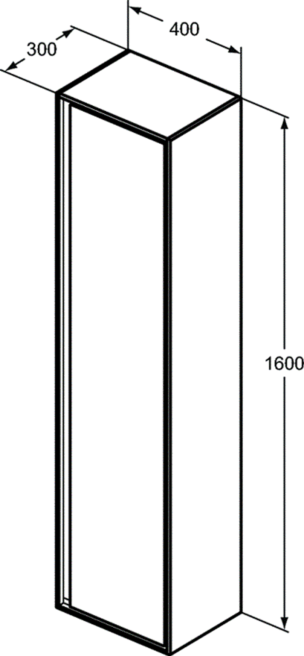 Пенал для повесного монтажа Ideal Standard CONNECT AIR E0832B2