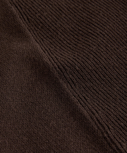 Oysho Вязаная куртка с воротником в рубчик, коричневый