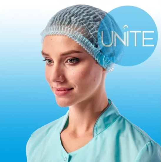 Шапочка нетканая "Шарлотта" (голубой) Unite