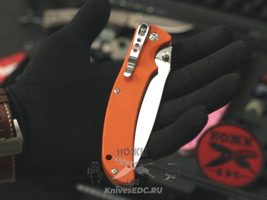 Складной нож Steelclaw Кедр-3 оранжевый c клинком из стали D2, рукоять G10