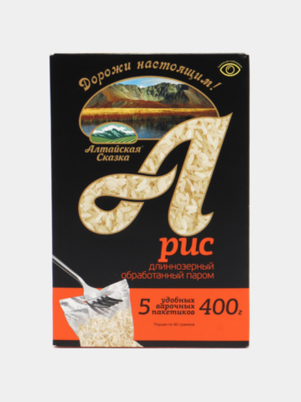 Рис Длинозёрный обработаный паром Алтайская Сказка 400 гр