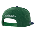 Баскетбольная кепка Mitchell&Ness NBA Sueduroy Snapback HWC Dallas Mavericks Green Cap