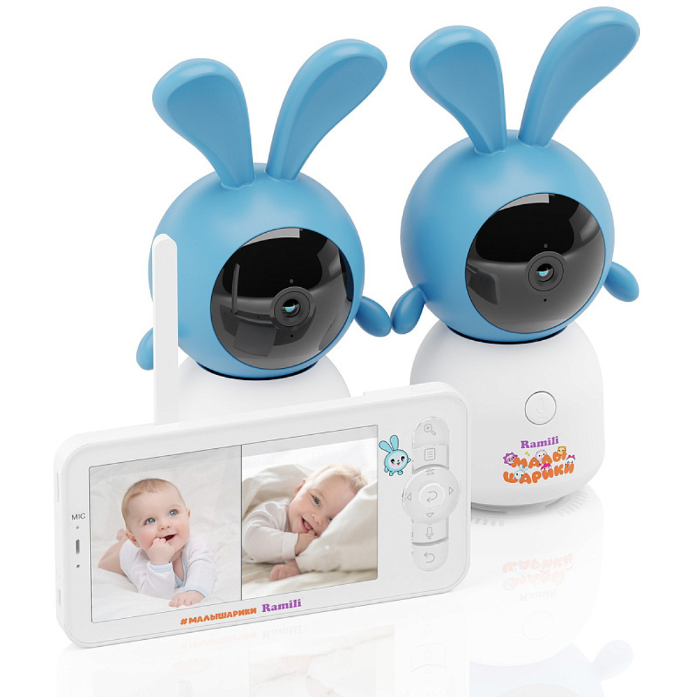 Видеоняня Ramili Baby RV100X2KROSH Крошик, с креплениями