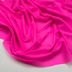 Сетка эластичная розовый неон однотонная, цв. 909